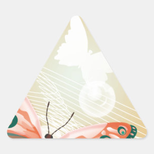 Aloha Hawaiian Butterfly Wedding Love Art Destiny Triangle Sticker