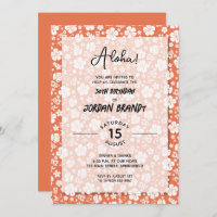 Aloha Hawaiian Floral Peach Birthday Party