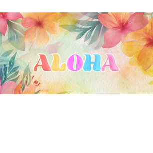 Aloha Hawaiian Floral Watercolor Coffee Mug