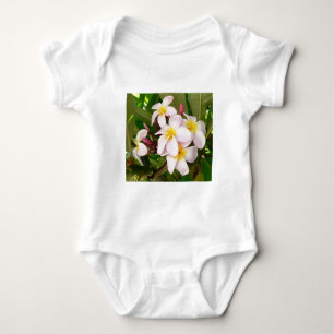 Aloha Hawaiian Frangipani Blossoms Plumerias Baby Bodysuit