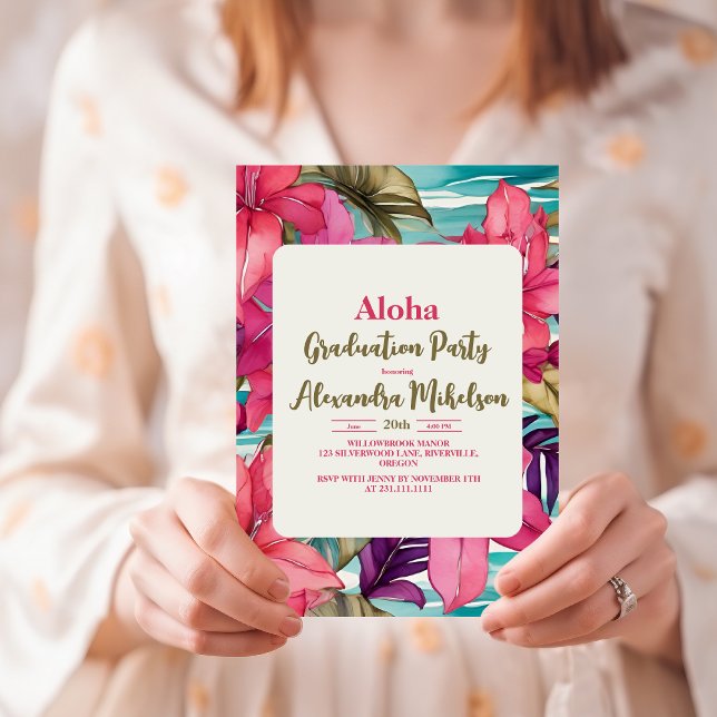 Aloha Hawaiian Graduation Invitation (Creator Uploaded)