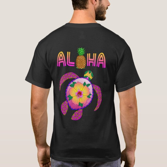 Aloha Hawaiian Honu Turtle T-Shirt (Back)