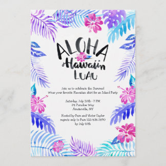 Aloha Hawaiian Invitation