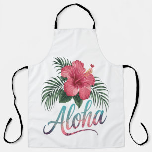 Aloha Hawaiian Islands Hawaii Hibiscus Flower Apron