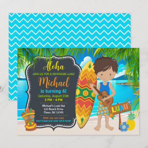 Aloha Hawaiian Luau Tropical Birthday Party Invitation