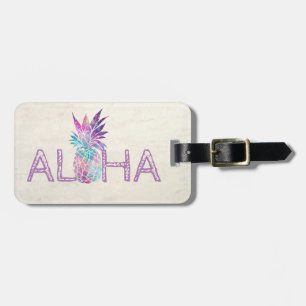 Aloha Hawaiian Pineapple-Personalised Luggage Tag