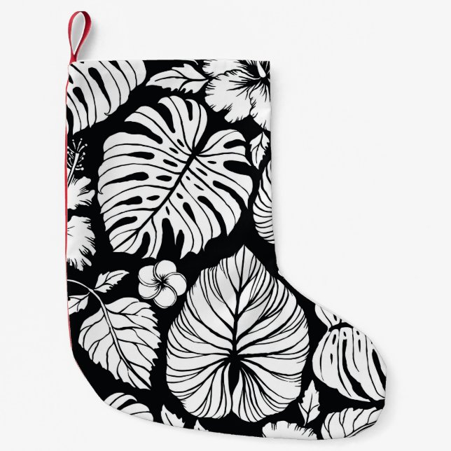 Aloha Hawaiian Shirt Seamless Background Pattern.  Small Christmas Stocking (Front)