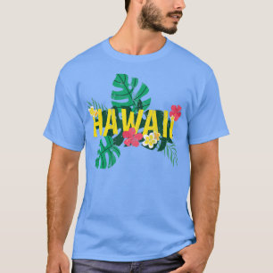 Aloha Hawaiian Sumer Vacation Tropical Flowers Haw T-Shirt