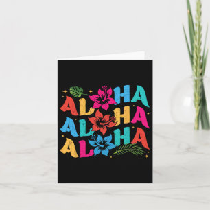 Aloha Hawaiian Summer Hawaii Vacation Kids Men Wom Card