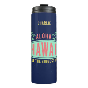 Aloha Hawaiian Surfer custom name tumbler