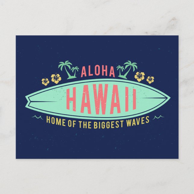 Aloha Hawaiian Surfer postcard (Front)
