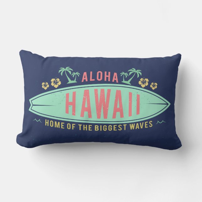 Aloha Hawaiian Surfer throw pillows (Front)