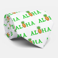 ALOHA Hawaiian Tropical Island Pineapple Print