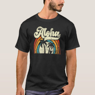 Aloha Hawaiian Vintage Sunset Summer Retro Hawaii  T-Shirt