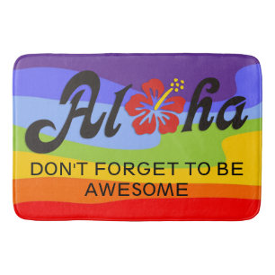 Aloha Hibiscus - flat Hawaii design + your ideas Bath Mat