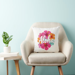 Aloha Hibiscus Hawaiian Dream Design Hawaii Vaca Cushion