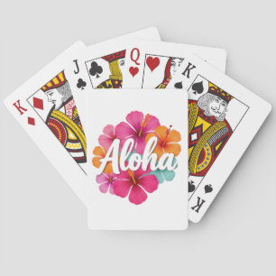 Aloha Hibiscus Hawaiian Dream Design Hawaii Vaca Playing Cards