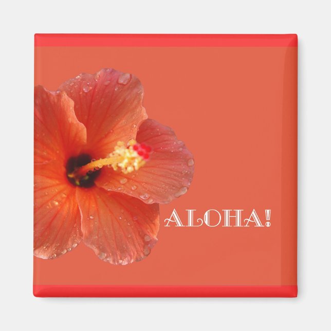 Aloha! Hibiscus Magnet (Front)
