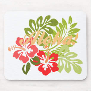 Aloha Hibiscus Mouse Pad
