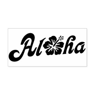 Aloha Hibiscus - solid Hawaii design + your ideas Self-inking Stamp