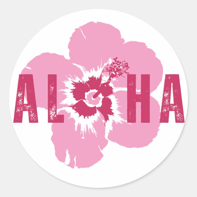 Aloha Hibiscus Sticker (Front)