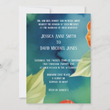 Aloha Hibiscus Tropical Watercolor Floral Wedding