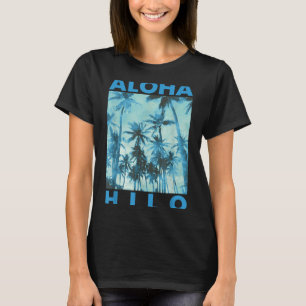 Aloha Hilo Hawaii Palm Tree Hawaiian Island T-Shirt