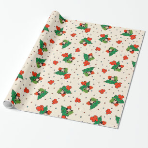 Aloha Honeys Christmas Hawaiian Hula Girl Wrapping Paper