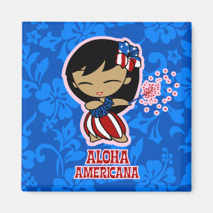 Aloha Honeys Firecracker Hula Girl Magnets