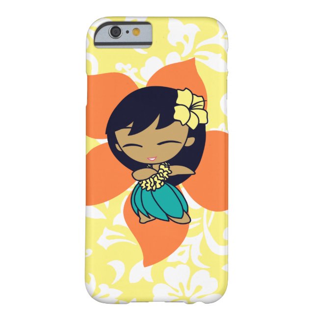 Aloha Honeys Hawaiian Yellow Pareau Hula Girl Case-Mate iPhone Case (Back)