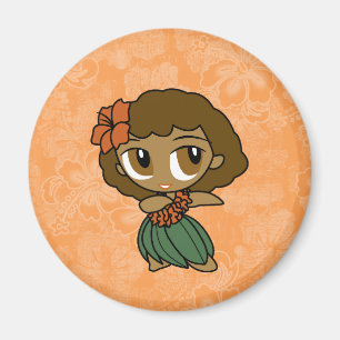 Aloha Honeys Hula Girl Hibiscus Magnets