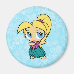 Aloha Honeys Hula Girl Hibiscus Magnets
