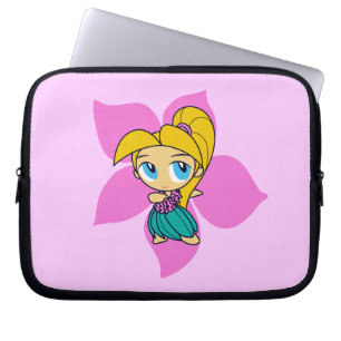 Aloha Honeys Hula Girl Hibiscus Neoprene Laptop Sleeve