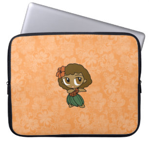 Aloha Honeys Hula Girl Hibiscus Neoprene Laptop Sleeve
