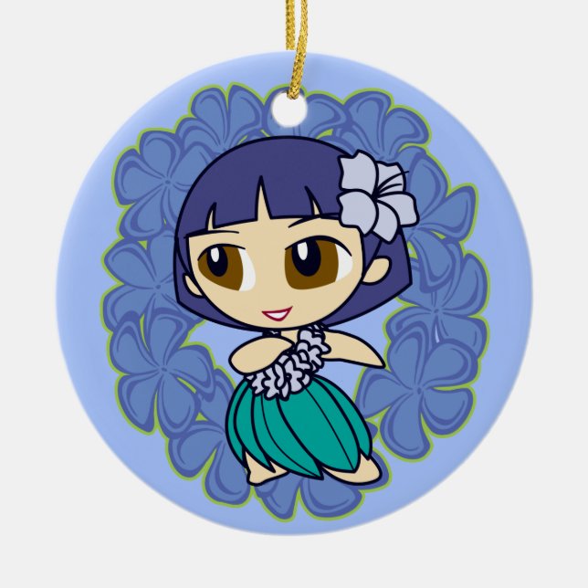 Aloha Honeys Hula Girl Ornaments (Front)