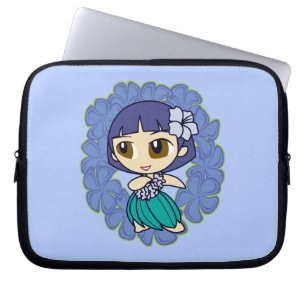 Aloha Honeys Hula Girl Plumeria Neoprene Laptop Sleeve