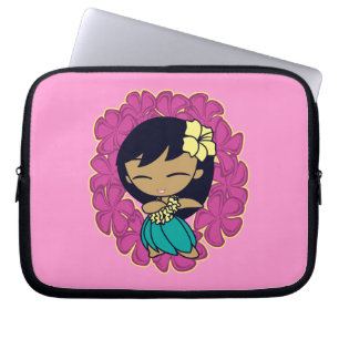 Aloha Honeys Hula Girl Plumeria Neoprene Laptop Sleeve