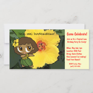 Aloha Honeys Luau Invite