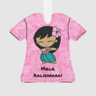 Aloha Honeys Mele Kalikimaka Hawaiian Aloha Shirt Ornament