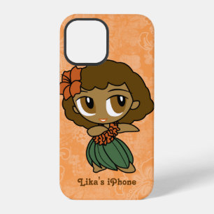 Aloha Honeys Orange Hula Girl Hawaiian Hibiscus iPhone 12 Pro Case