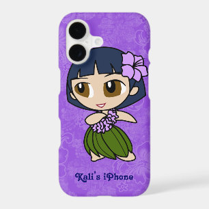 Aloha Honeys Purple Hula Girl Hawaiian Hibiscus