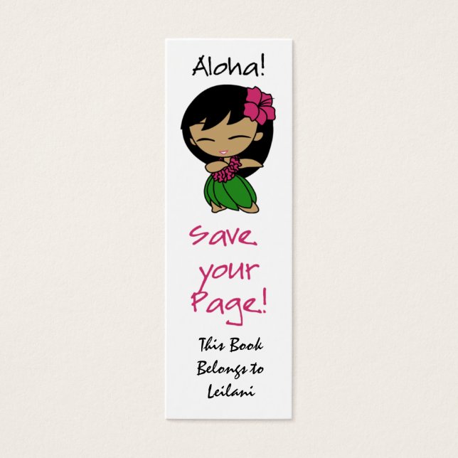 Aloha Honeys Skinny Bookmark (Front)