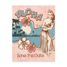 Aloha Hula Girl STD Postcard