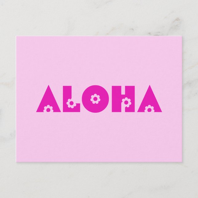 Aloha in Pink Postcard (Front)