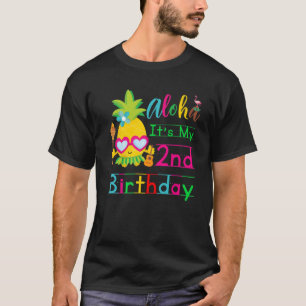 Aloha It's My 2Nd Birthday Hawaii Second Girls Lua T-Shirt