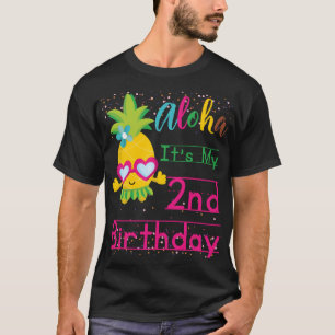 Aloha It's My 2nd Birthday Hawaii Sunglasses Fruit T-Shirt