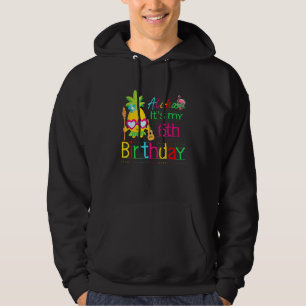 Aloha It's My 6th Birthday Hawaii Summer Girls Pin Hoodie
