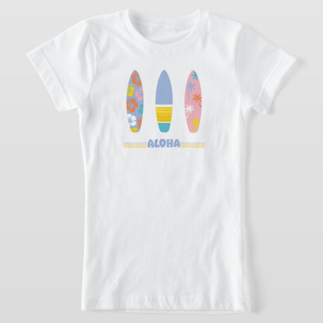 Aloha Kids Surf Board T-Shirt (Laydown)