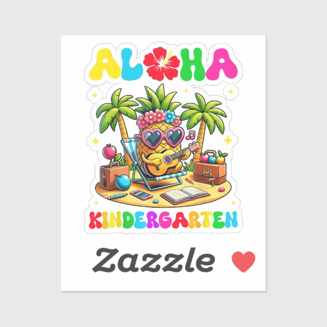 Aloha Kindergarten Pineapple Hawaii Back to School (Sheet)