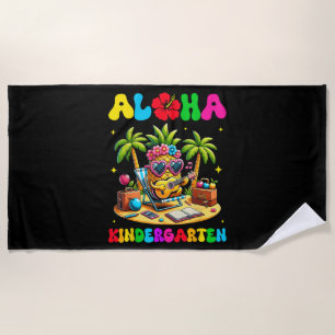Aloha Kindergarten Pineapple Hawaii Back to School Beach Towel